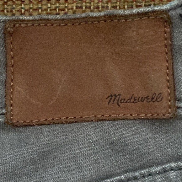 Women’s Madewell Denim Gray Jeans High Riser Skinny Creased Size 26 Stretch - Picture 8 of 14